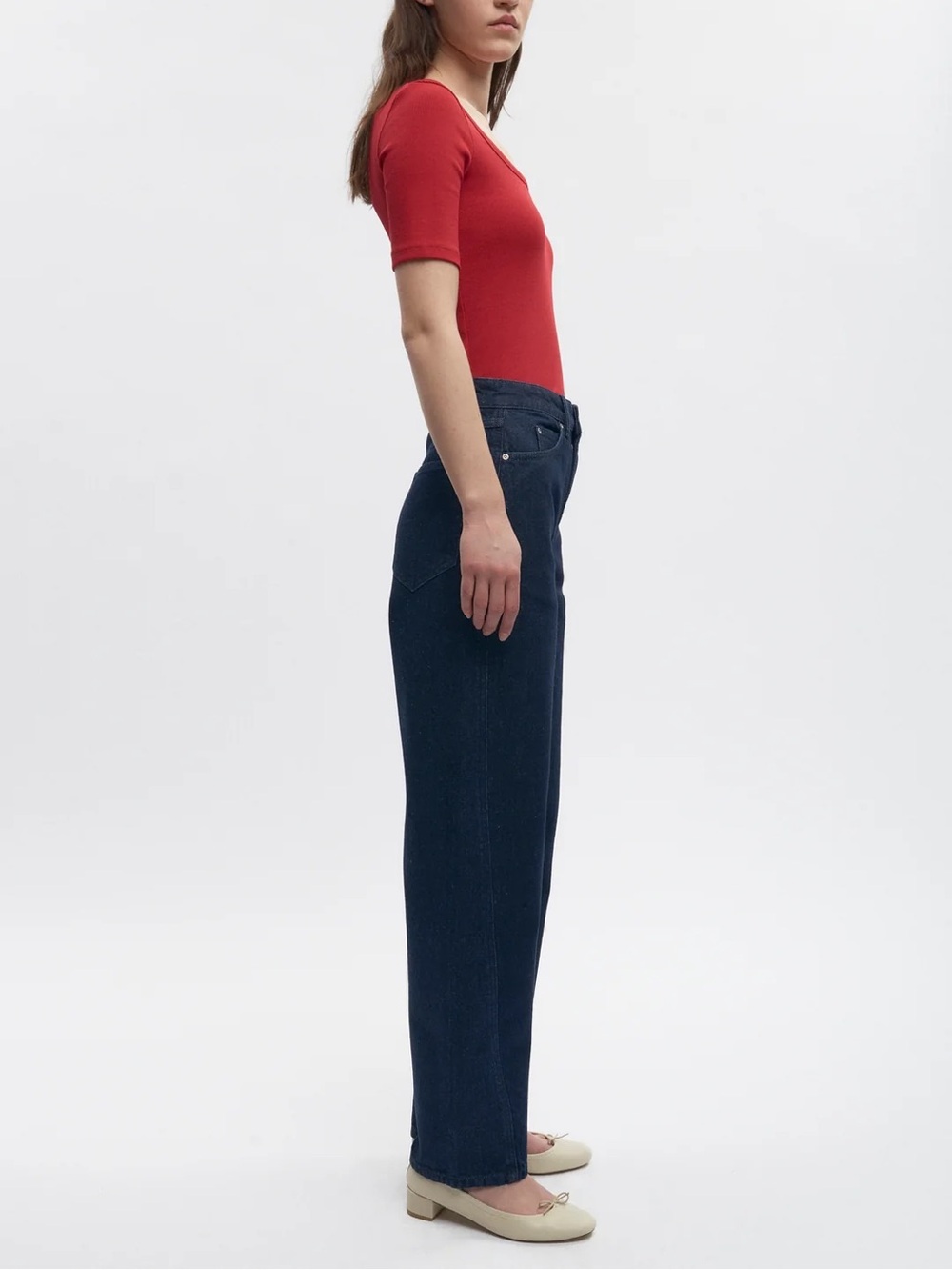 Kotn Philae Barrel Leg Jeans Size 31 Dark Rinse - Picture 6 of 9